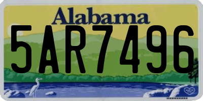 AL license plate 5AR7496