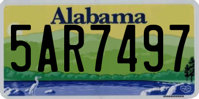 AL license plate 5AR7497