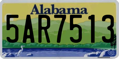 AL license plate 5AR7513