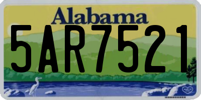 AL license plate 5AR7521