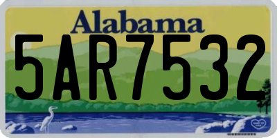 AL license plate 5AR7532