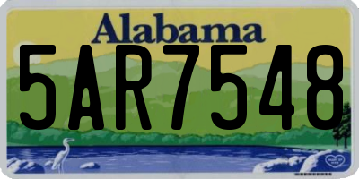 AL license plate 5AR7548