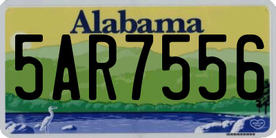 AL license plate 5AR7556