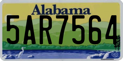 AL license plate 5AR7564