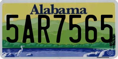 AL license plate 5AR7565