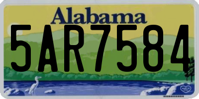 AL license plate 5AR7584