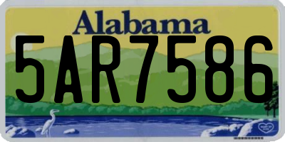 AL license plate 5AR7586