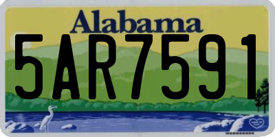 AL license plate 5AR7591