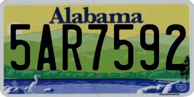 AL license plate 5AR7592
