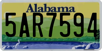 AL license plate 5AR7594