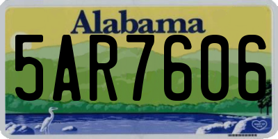 AL license plate 5AR7606