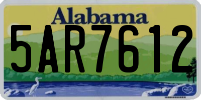 AL license plate 5AR7612