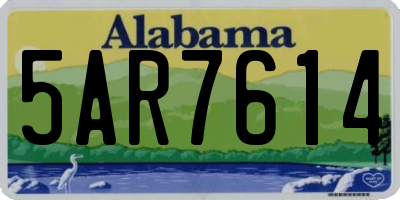 AL license plate 5AR7614