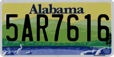 AL license plate 5AR7616