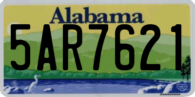 AL license plate 5AR7621