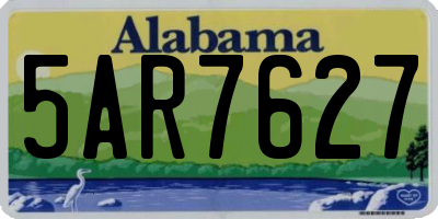 AL license plate 5AR7627