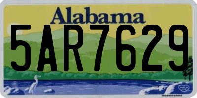 AL license plate 5AR7629