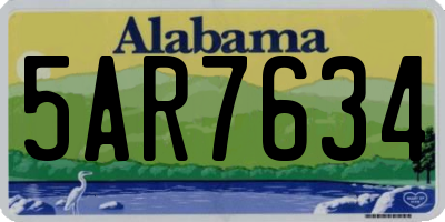 AL license plate 5AR7634
