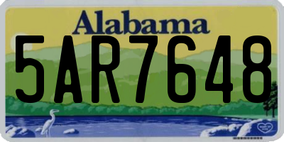 AL license plate 5AR7648