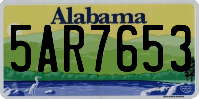 AL license plate 5AR7653