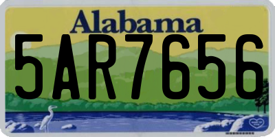 AL license plate 5AR7656