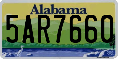 AL license plate 5AR7660