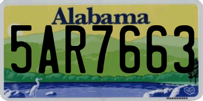 AL license plate 5AR7663