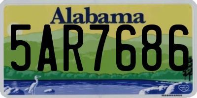 AL license plate 5AR7686
