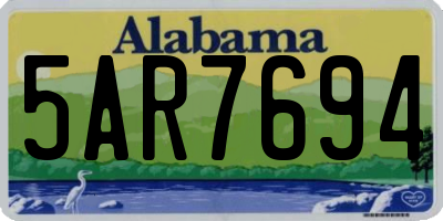 AL license plate 5AR7694