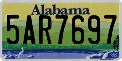 AL license plate 5AR7697
