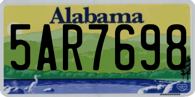 AL license plate 5AR7698