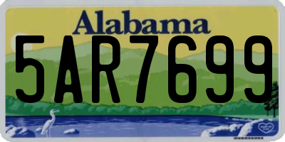 AL license plate 5AR7699
