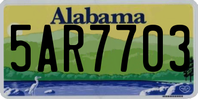 AL license plate 5AR7703