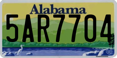 AL license plate 5AR7704