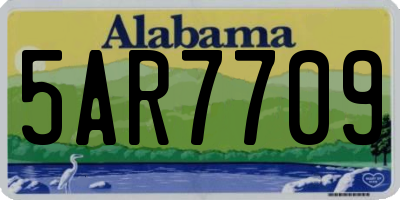AL license plate 5AR7709