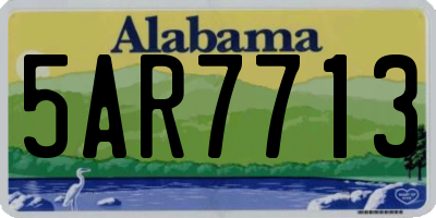 AL license plate 5AR7713