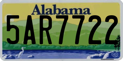 AL license plate 5AR7722