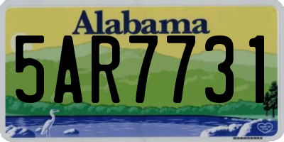 AL license plate 5AR7731