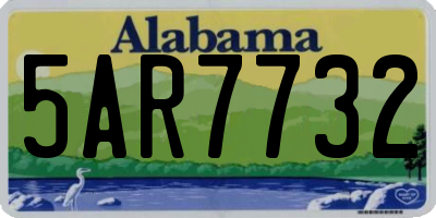 AL license plate 5AR7732