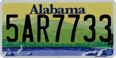 AL license plate 5AR7733