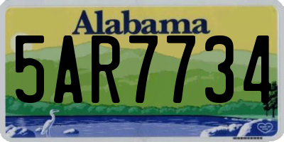 AL license plate 5AR7734