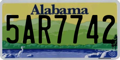 AL license plate 5AR7742