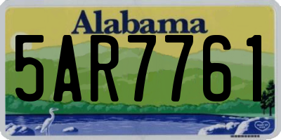 AL license plate 5AR7761