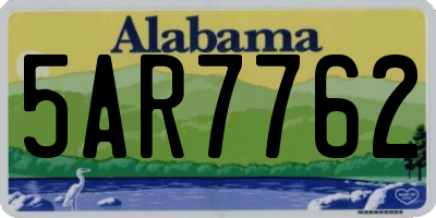 AL license plate 5AR7762