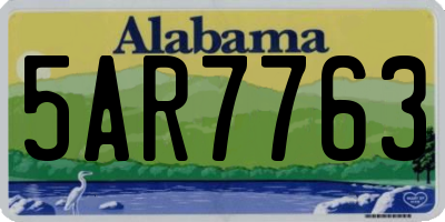 AL license plate 5AR7763