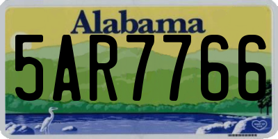 AL license plate 5AR7766