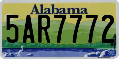 AL license plate 5AR7772