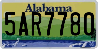 AL license plate 5AR7780