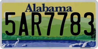 AL license plate 5AR7783