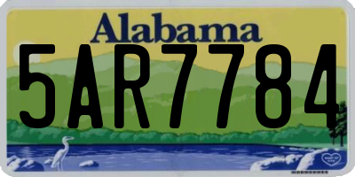 AL license plate 5AR7784